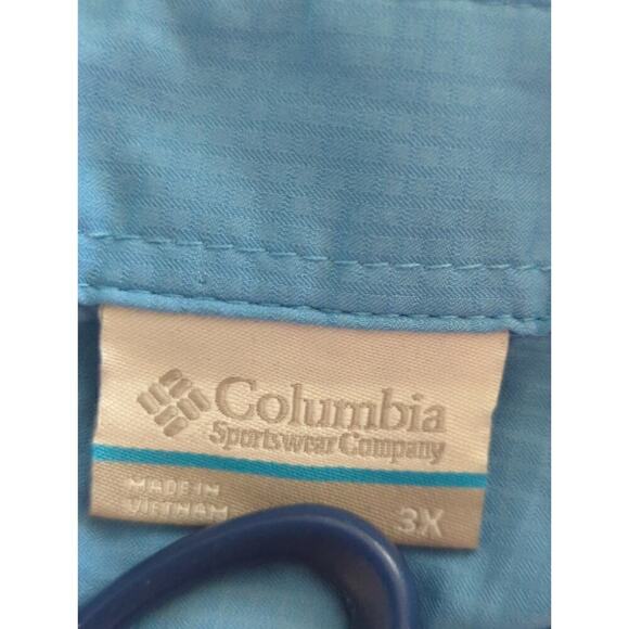 Columbia Sportswear Mens Solid Short Sleeve Button Down Shirt Light Blue Size 3X - Picture 5 of 7